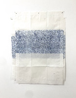 Toon van Borm, ''Little Flag 13:15'', 2011, blauwe carbon doordruk op Japans papier, met rvs ogen, 96 x 110.8 cm.

''Little Flag 2:3'', 2011, idem, 84.2 x 126.3 cm.
PHŒBUS•Rotterdam