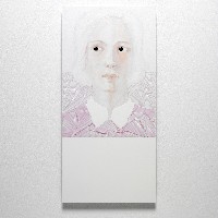 Bernadet ten Hove: Jonge vrouw; naar George de la Tour; acryl, lakverf en vilt op aluminium 73,5 x 35 x 2 cm.
PHŒBUS•Rotterdam