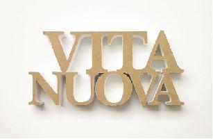 Simon Benson, ''VITA NUOVA'', 2005, tekstwerk mdf, 13 x 28 x 4 cm.
PHŒBUS•Rotterdam
