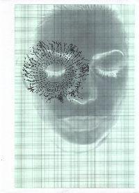 Simon Benson, tekening potlood op computerprint, 2002, A4
PHŒBUS•Rotterdam