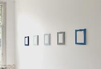 Tineke Bouma, serie van vijf werken 2007-08 [pastel, wit, uitsparingen],

acryl en latex op linnen, elk 35 x 30 cm.
PHŒBUS•Rotterdam