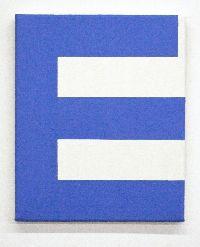 Tineke Bouma, z.t. 2007 [blauwe E], acryl en latex op linnen 29.5 x 25 cm.
PHŒBUS•Rotterdam