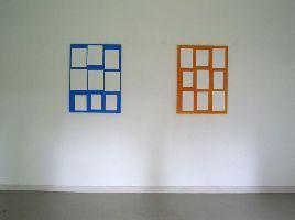 Tineke Bouma, z.t. 2002-03 en (rechts) z.t. 1996, elk latex en acryl op linnen,

0.80 x 0.60 m.
PHŒBUS•Rotterdam