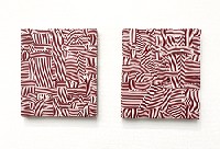 Célio Braga, ''Perfect Freinds, Perfect Lovers, 2023 (getoond in Kunstmuseum Den Haag), deconstructed men's shirts hand stitched over a wooden stretcher, 35 x 61 cm. - DR-CD ...
PHŒBUS•Rotterdam