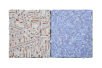 Célio Braga, ''Perfect Freinds, Perfect Lovers, 2025; deconstructed men's shirts hand stitched over a wooden stretcher, 35 x 61 cm., 08 - Carlos e Hans ...
PHŒBUS•Rotterdam