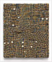 Célio Braga, ''Perfect Friends, Perfect Lovers'', 2025, deconstructed men's shirts hand stitched over a wooden stretcher, 35 x 30 cm. - 19. Arendt Jan ...
PHŒBUS•Rotterdam