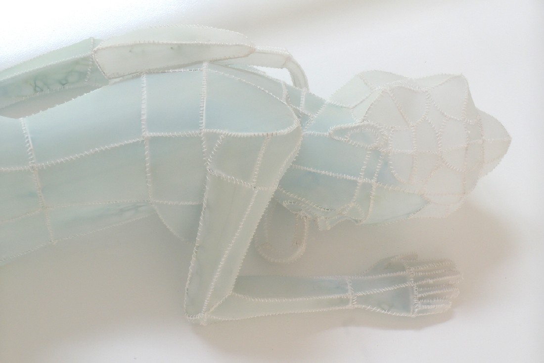 Esther Bruggink, 'Rusalka', 2006, polyesterfilm, borduurzijde, glas, metaal,

h 0.70 x 1.40 x 0.80 m., detail
PHŒBUS•Rotterdam