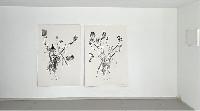 Mark Cloet, twee tekeningen 'Il Paradiso (the Right of Dancing)', 2021, potlood, aquarelpotlood, purpura mortuum, elk 1.53 x 1.03 m. Gemaakt in het kader van de expositie 'Tulpomanie' t.t.v. corona.
PHŒBUS•Rotterdam