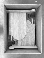 Mark Cloet, gelaagde houtsculptuur - in doos, op weg naar gieter. 2023
PHŒBUS•Rotterdam