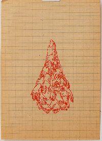 Bea Emsbach, tekeningen van haar afstudeerproject 1994, rode inkt / A5 papier. (neuzen) UNICUM
PHŒBUS•Rotterdam
