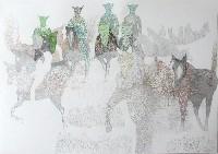 Yvonne van de Griendt, 2013, tekening in grijze en kleurpotloden op papier,

0.70 x 1 m.
PHŒBUS•Rotterdam