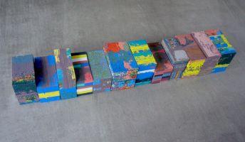 Stefan Gritsch, 'BODY' 1990-2012, 12 Akrylfarbvoluminae, 0.24 x 0.30 x 1.73 m.
PHŒBUS•Rotterdam