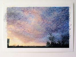 Toine Horvers, ''Voorbijgangers. Wolken'', 2004, kleurpotlood op foto-afdruk,

30 x 45 cm.
PHŒBUS•Rotterdam