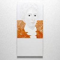 Bernadet ten Hove: Josefa Bayeu; naar Francisco Jose de Goya; acryl, lakverf en vilt op aluminium 73,5 x 35 x 2 cm., detail
PHŒBUS•Rotterdam