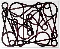 Johan van Oord, z.t. 2016, 127.13,'noir puissant, noir absolu', choclade/gesso/spieraam, 36 x 45 cm., detail r.o. met code en signatuur
PHŒBUS•Rotterdam