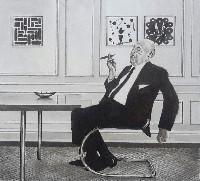 Johan van Oord, Mies van der Rohe, Cantilever Chair 1930s, 2019,

gewassen inkt / papier, 29 x 31 cm.
PHŒBUS•Rotterdam