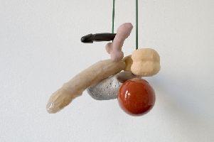 Ruudt Peters, ''Lingam'' 2007-08,

porcelein, koraal, hout, foam - als hout gesneden; groen koord
PHŒBUS•Rotterdam