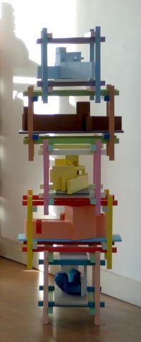 Pjotr Müller, 2010-11 [stapel, 5 lagen] (9); met vijf tafeltjes waarop architectuurstudies.
PHŒBUS•Rotterdam