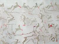 Sibylle von Preussen, 'Sans Souci', verf, bladzilver, papier, achter glas, detail uit werk 2012, 73 x 103 cm.
PHŒBUS•Rotterdam