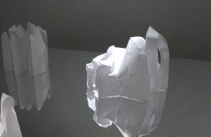 Amparo Sard, geperforeerd papieren sculptuur, 2009, ca. h 20 cm.
PHŒBUS•Rotterdam