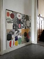Jan Smejkal, ophanging op plint van vier collages, elk 68 x 68 cm., tweezijdig.
PHŒBUS•Rotterdam